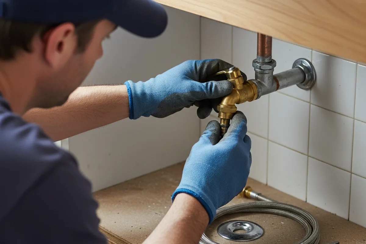 Shutoff valve and fitting work during Emergency Plumbing in Bedford